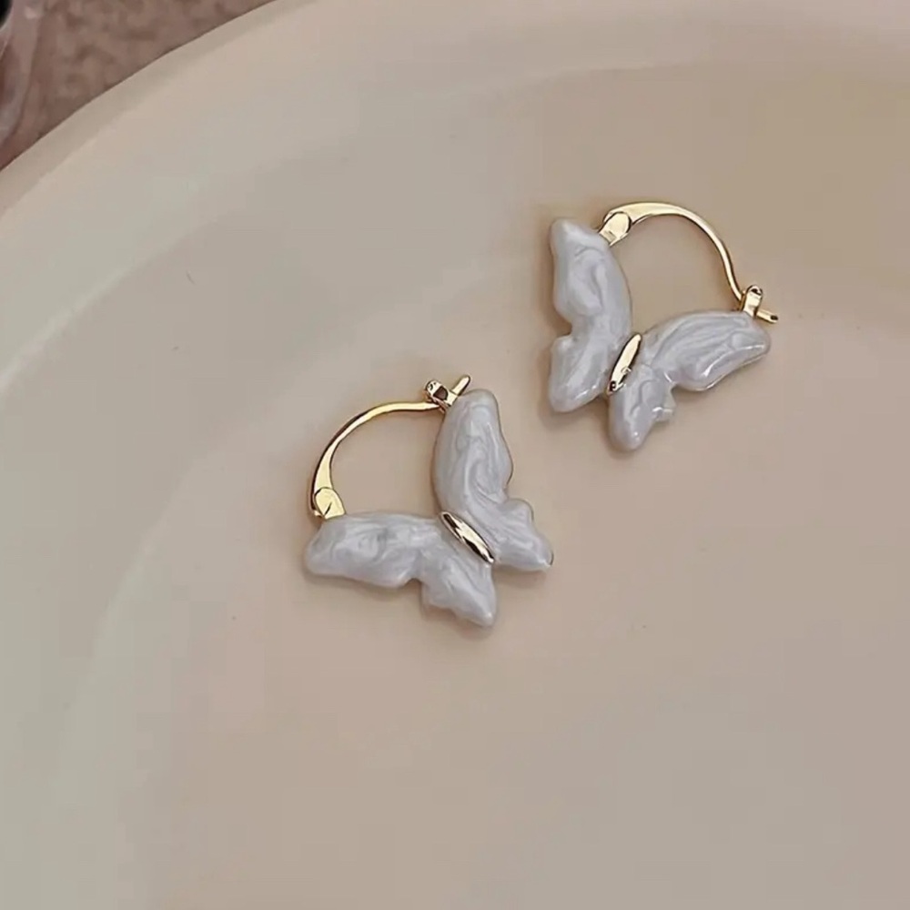Butterfly Hoop Earrings